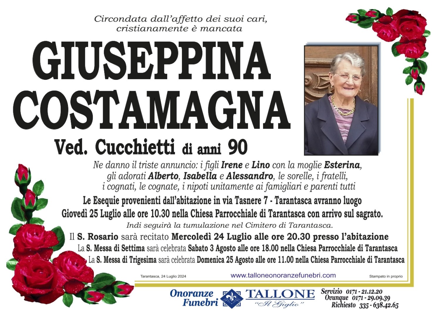 Giuseppina Costamagna<small class='fs-20'><br/>Ved. Cucchietti</small>